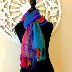 Rainbow Pasmina Shawl